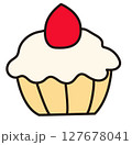 メニュー表やチラシ向けのマフィン 127678041