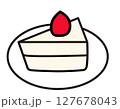 メニュー表やチラシ向けのショートケーキ 127678043