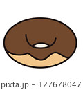 メニュー表やチラシ向けのドーナツ 127678047