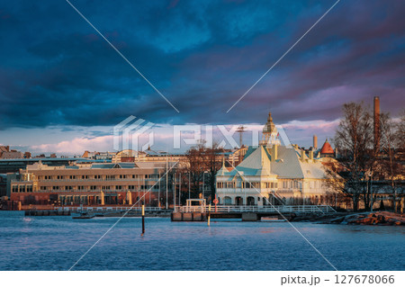 Helsinki, Finland. View Of Luoto Island In Sunny Winter Morning 127678066