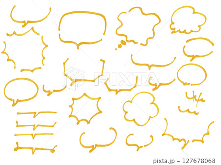 コピックで描いたゆるふわフキダシ 127678068