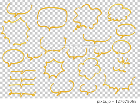 A fluffy speech bubble drawn with Copic A fluffy speech bubble drawn with Copic 127678068