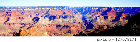 Panorama Hazy Sky Day Winter The Grand Canyon Arizona 127678171