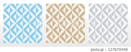 Set of abstract geometric patterns. Seamless vector backgrounds. Colored ornaments Graphic modern patterns Simple lattice graphic design 127678498