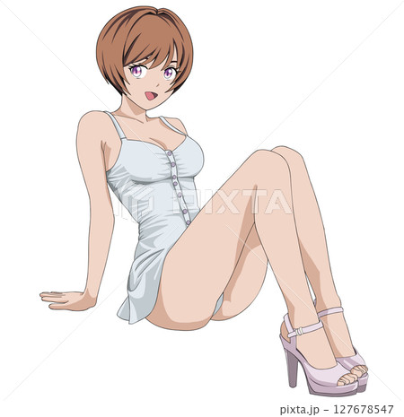 水着を着た女性 127678547