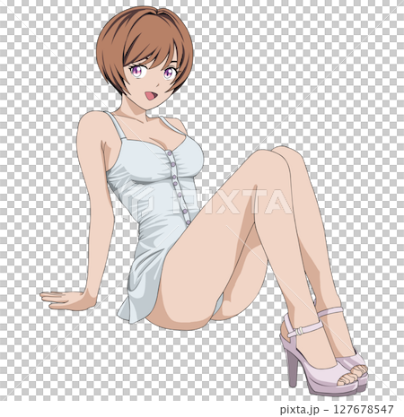 水着を着た女性 127678547