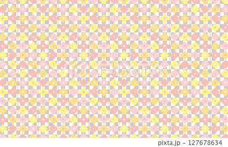 Cute pink wallpaper with a pattern of nail-pulling joints 127678634