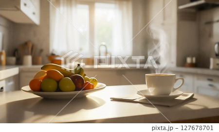 Freshly made sandwich with lettuce, cheese and bread surrounded by drinks 127678701