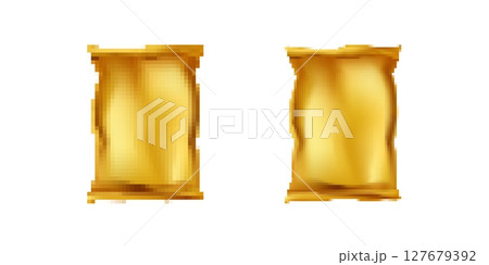 Two golden prize ribbon icons shining and displayed in a minimalistic simple style Two golden prize ribbon icons shining and displayed in a minimalistic simple style 127679392