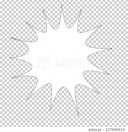 Simple surprised speech bubble material Simple surprised speech bubble material 127680014