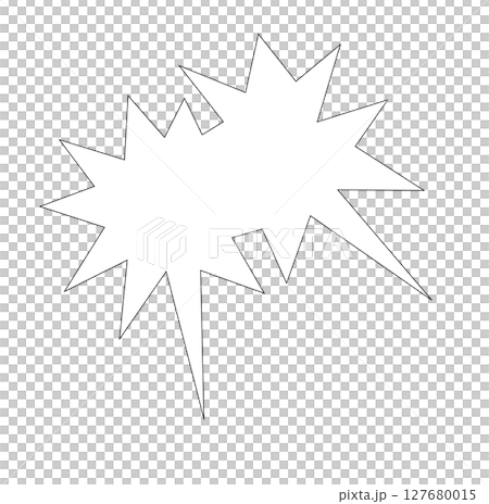 Simple surprised speech bubble material Simple surprised speech bubble material 127680015