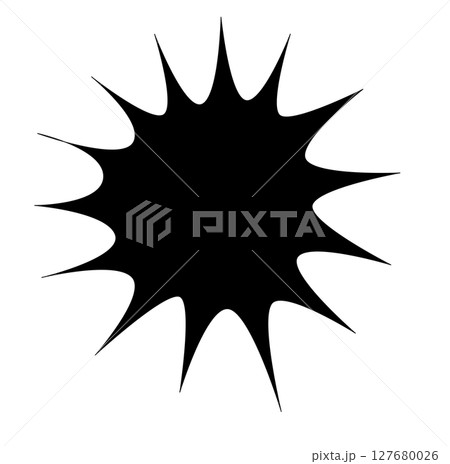 シンプルなビックリ吹き出し素材 127680026