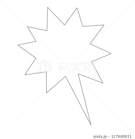 シンプルなビックリ吹き出し素材 シンプルなビックリ吹き出し素材 127680031