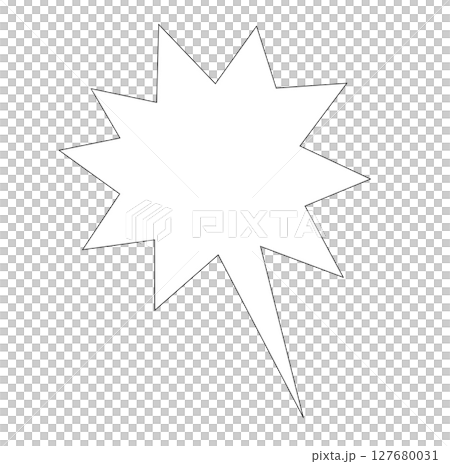 シンプルなビックリ吹き出し素材 シンプルなビックリ吹き出し素材 127680031