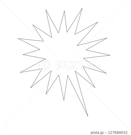 シンプルなビックリ吹き出し素材 127680032