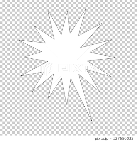 シンプルなビックリ吹き出し素材 127680032