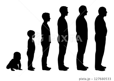 Human life cycles, a Man from Baby to Senior, Growth of a Man, Baby, Child, Teenager, Adult, Senior Human life cycles, a Man from Baby to Senior, Growth of a Man, Baby, Child, Teenager, Adult, Senior 127680533