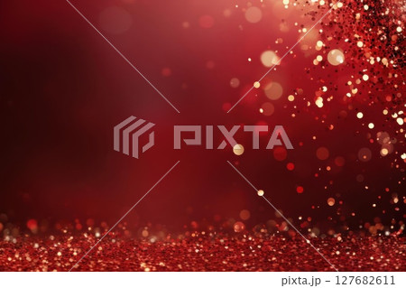 Celebrate with red glitter and bokeh lights with festive theme Celebrate with red glitter and bokeh lights with festive theme 127682611