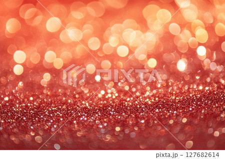 Explore Coral Glitter Bokeh, Shine And Sparkle On Festive Background 127682614