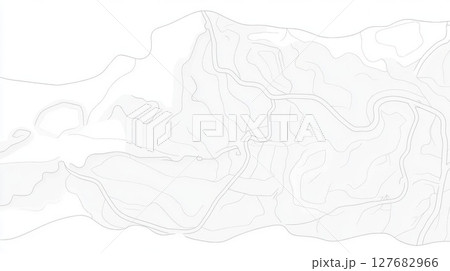 Explore Abstract Topographic Map Design, Featuring Contours and Line Art for Background 127682966