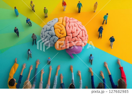 People Around Brain Give Mental Support for Idea and Creativity People Around Brain Give Mental Support for Idea and Creativity 127682985