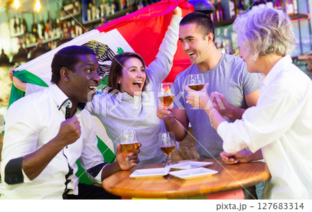 Happy diverse group celebrating Mexico Happy diverse group celebrating Mexico 127683314