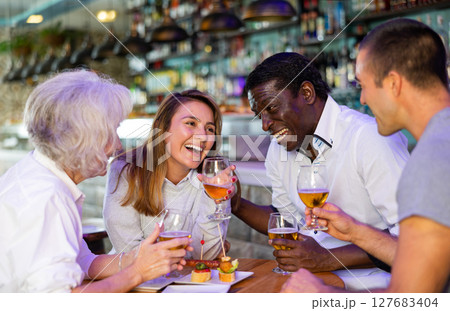 View on the happy diverse group laugh View on the happy diverse group laugh 127683404