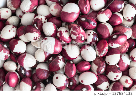 Painted Pony Dry Beans from the Top Background Painted Pony Dry Beans from the Top Background 127684132