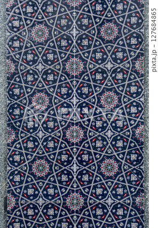 Traditional uzbek ornament. Tashkent, Uzbekistan. Central Asia. 127684865