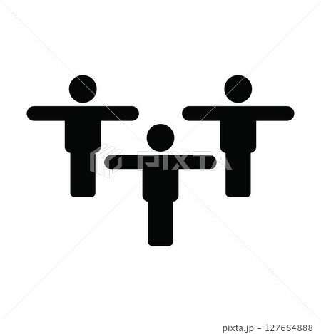 People icon vector male and female group of persons symbol in glyph pictogram illustration People icon vector male and female group of persons symbol in glyph pictogram illustration 127684888