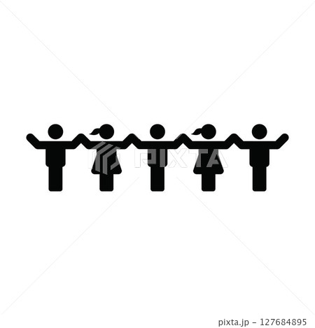 People icon vector male and female group of persons symbol in glyph pictogram illustration People icon vector male and female group of persons symbol in glyph pictogram illustration 127684895