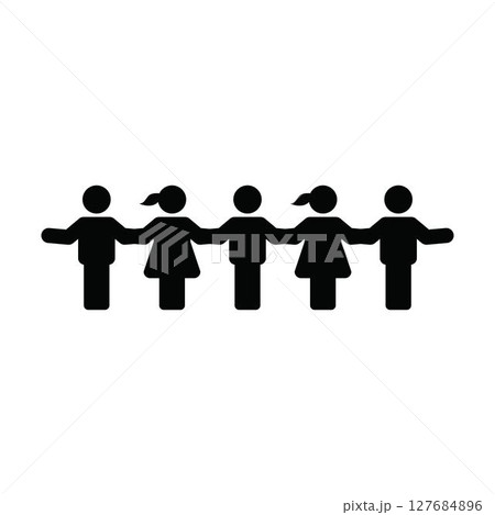People icon vector male and female group of persons symbol in glyph pictogram illustration People icon vector male and female group of persons symbol in glyph pictogram illustration 127684896