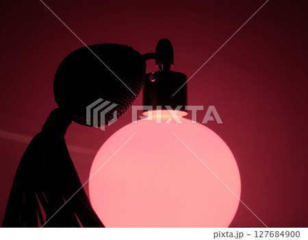 Glowing Vintage Pink Perfume Bottle Glowing Vintage Pink Perfume Bottle 127684900