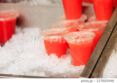 Closeup food stall outdoor on street Closeup food stall outdoor on street 127685046