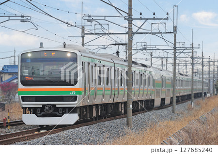 東北本線　栗橋－東鷲宮　JR東日本　E231系1000番台　U512編成（小山） 127685240