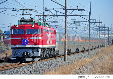 東北本線　栗橋－東鷲宮　JR東日本　EF81-95（田端）＋E26系（尾久）　カシオペア 127685266