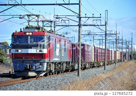 東北本線　栗橋－東鷲宮　JR貨物　EH500-3（仙台） 127685272