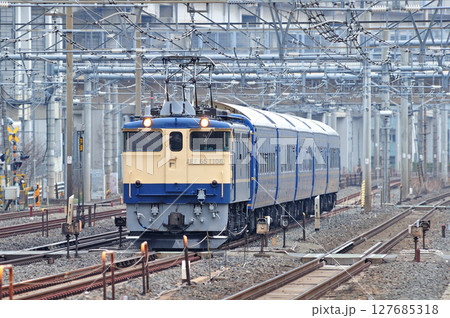 東北本線　尾久－赤羽　JR東日本　EF65-1105（田端）＋24系（尾久）　黒磯訓練 127685318