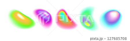 Vibrant gradient aura shapes collection Vibrant gradient aura shapes collection 127685708