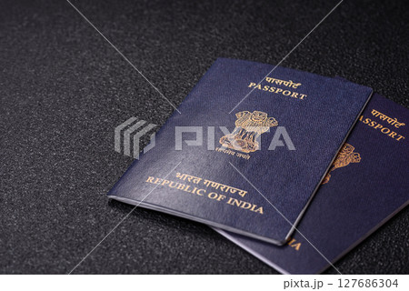 Indian citizen passport, a document for travelling Indian citizen passport, a document for travelling 127686304