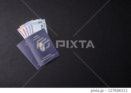 Indian citizen passport, a document for travelling 127686311