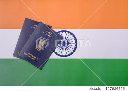 Indian citizen passport, a document for travelling 127686326