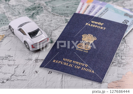 Indian citizen passport, a document for travelling 127686444