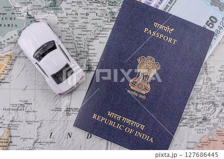 Indian citizen passport, a document for travelling Indian citizen passport, a document for travelling 127686445