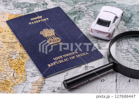 Indian citizen passport, a document for travelling Indian citizen passport, a document for travelling 127686447