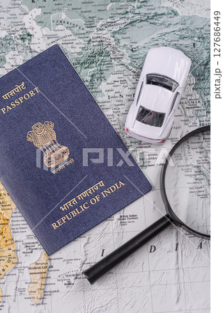 Indian citizen passport, a document for travelling 127686449