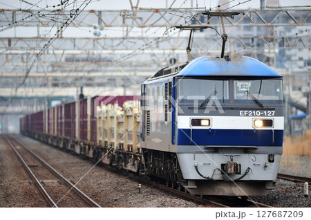 東海道本線 平塚 JR貨物 EF210-127(岡山) 東海道本線 平塚 JR貨物 EF210-127(岡山) 127687209
