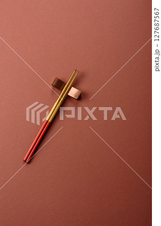 Chopsticks for sushi or other Japanese or Chinese food 127687567
