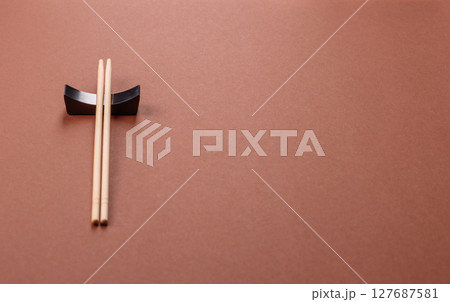 Chopsticks for sushi or other Japanese or Chinese food 127687581
