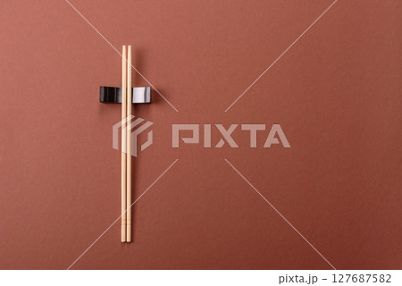 Chopsticks for sushi or other Japanese or Chinese food 127687582